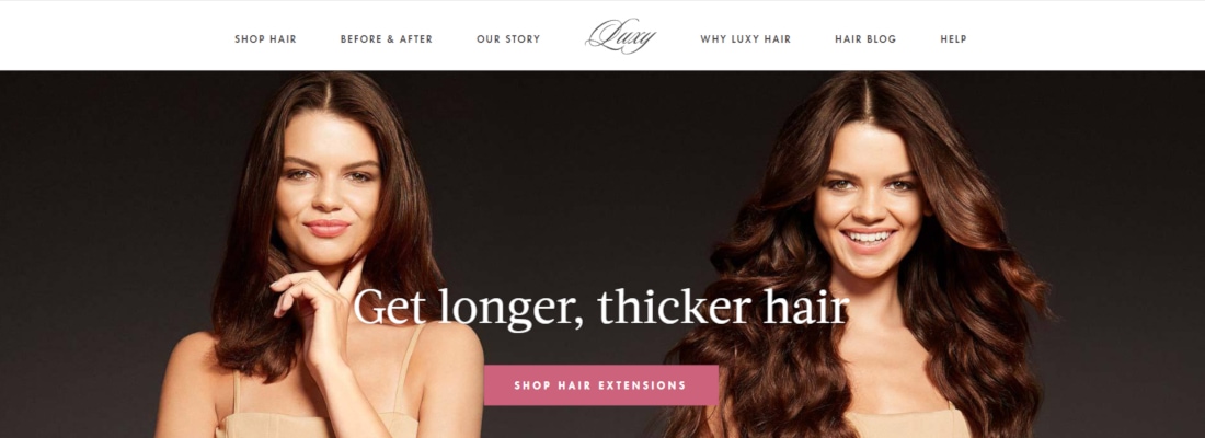 Luxyhair website